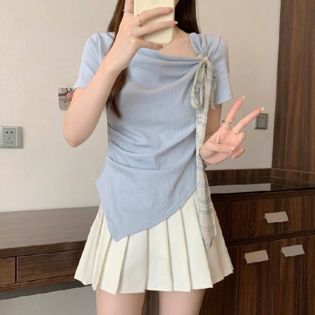 bxxrie's tweet photo. nemuu kaoss lengan pendek secantik iniii.. 

warna biru dengan desain pita kupu-kupu tida beraturan bahan elastis nyamann ga bikin gerah🫶 https://t.co/tkqWmkzOI0