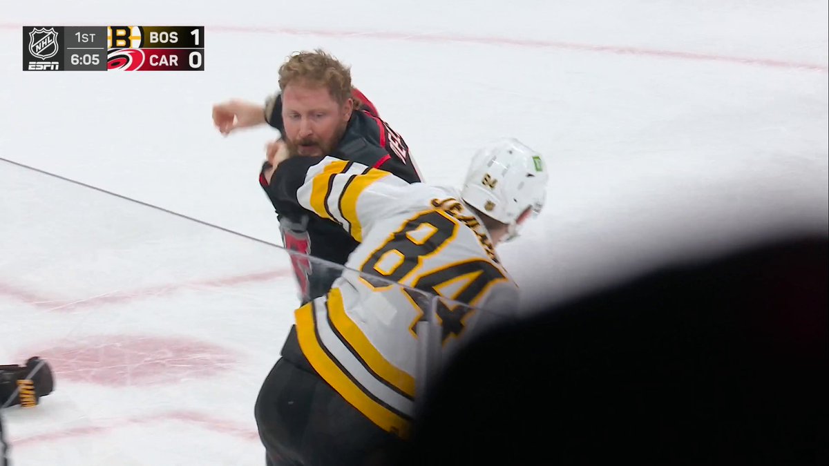 WE GOT A HEAVYWEIGHT TILT IN CAROLINA 💥 Watch Bruins-Canes on ESPN and the ESPN App NOW‼️
