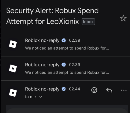 LexionNew's tweet photo. I lost ~301,000 Robux to unauthorized purchases despite 2-Step Verification. I suspect a stolen session cookie. I've sent evidence to Roblox Support and requested Robux restoration, but still haven't received a response.

@Roblox @RobloxCreators https://t.co/1OGRiT7gM1