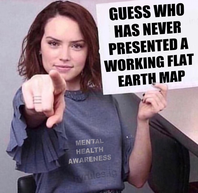 FireLineFighter's tweet photo. No it's not circular reasoning. It's basic geometry. A  sphere cannot be projected into a plane without distortion. Every flat map on earth has distortions and distances, areas, and shapes even for that reason.

Now if the earth was flat, an undistorted map would be very possible and trivial. But interestingly none exist, because it isn't flat.

But hey, the good news is you can easily prove this wrong. All you have to do is show us a map that matches measured distances in areas across the whole world without stretching or cutting.

@bits2read How much do you want to bet he will refuse? 🤣
