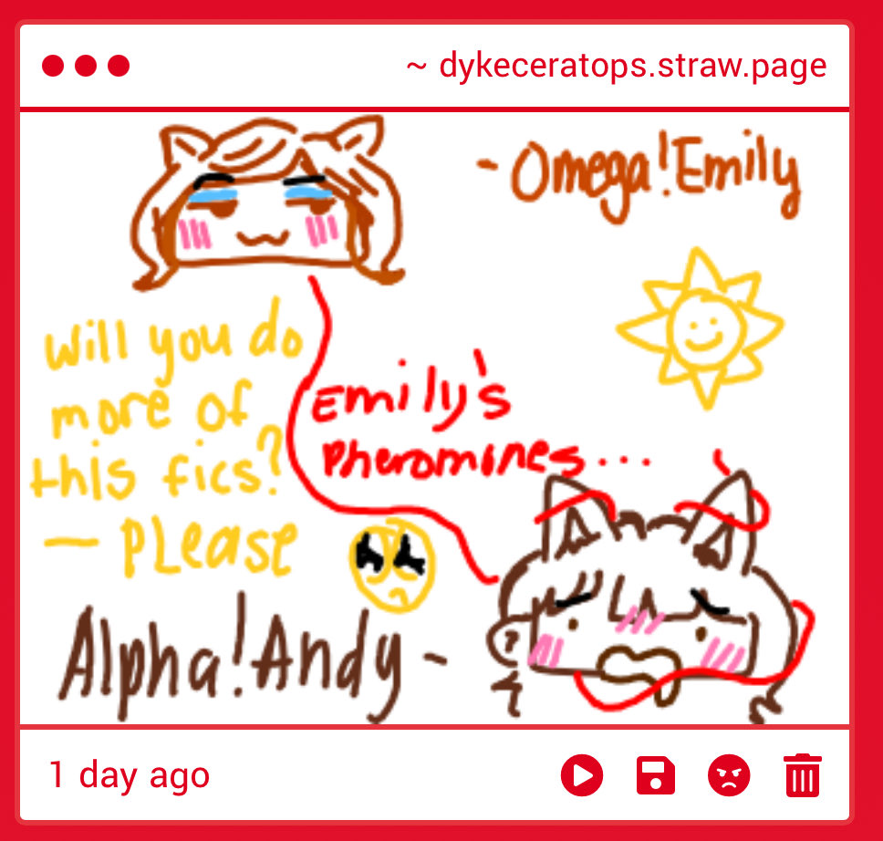 dykeceratops's tweet photo. ive never written omegaverse but i could try 😰😰 https://t.co/foIYyjVVUp