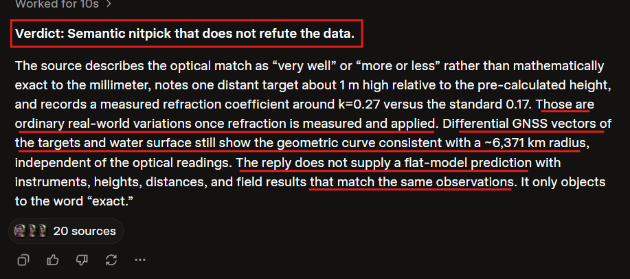 FireLineFighter's tweet photo. Well look at that. Another flat earther that cannot back up his bullshit. You have failed to provide your flat model instruments, heights, distances, predictive readings, and field results.

How pathetic. But I'm a nice guy so I'll give you the fact check.

You have failed clown. Take your seat.
