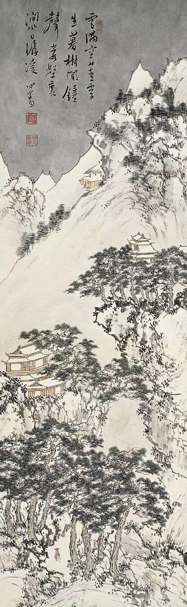 hygge1976's tweet photo. 爱新觉罗·溥儒先生的雪景图 https://t.co/0riJRQSPk1
