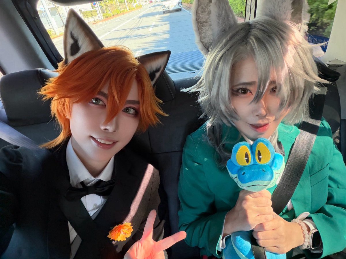 kakunoshinocchi's tweet photo. 向かっております🦊🐱 https://t.co/6BjMSBGZ4e