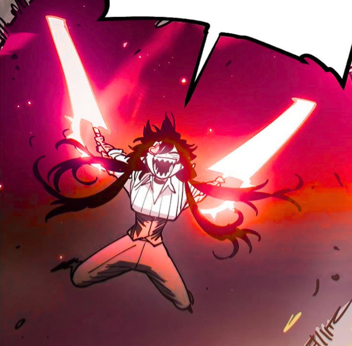 Hells_Engineer's tweet photo. ( @parody_guard9 )

FALLING THROUGH THE AIR WHILE WEILDING TWO MAKESHIFT SAW BLADE SWORDS??? 

“𝐇𝐀𝐇𝐀𝐇𝐀, 𝐃𝐄𝐀𝐓𝐇 𝐅𝐑𝐎𝐌 𝐀𝐁𝐎𝐕𝐄!!!” https://t.co/8GhUZNrUYo