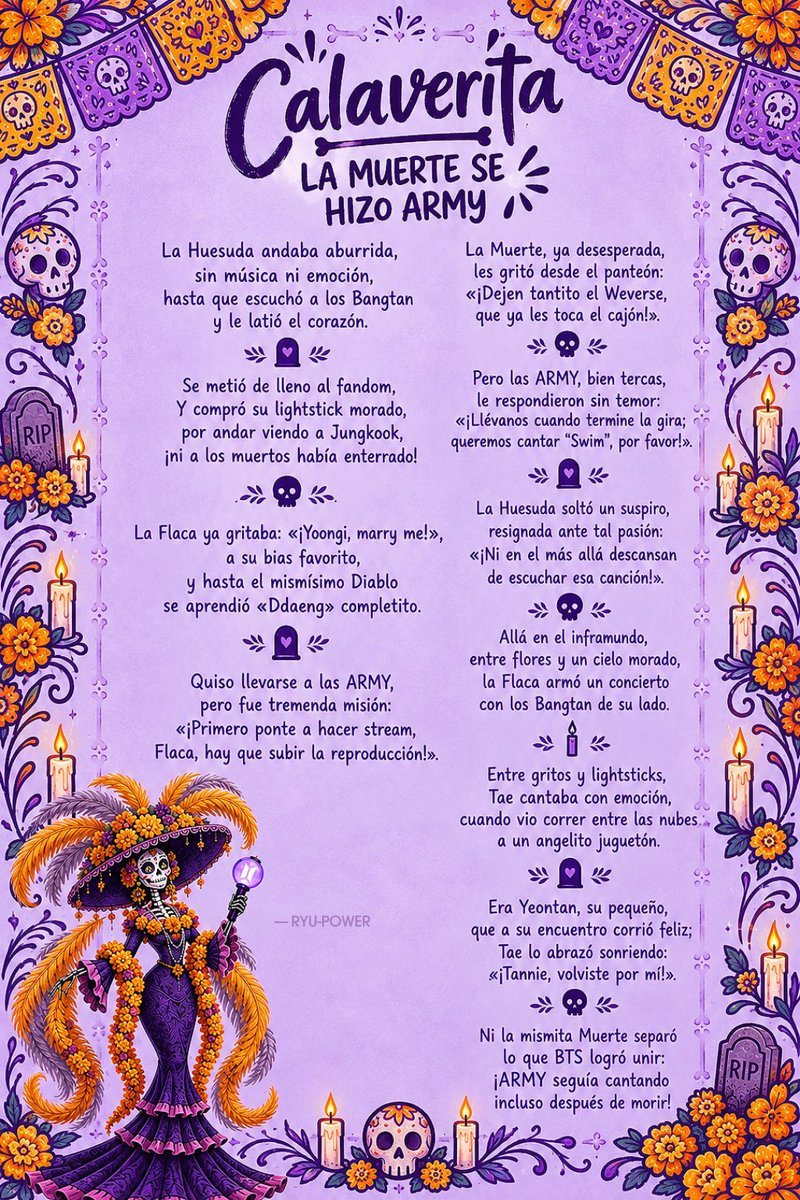 amabdboy's tweet photo. Volviendo a nuestras bellas tradiciones: 

Les hice una calaverita literaria, moradas. 
Es mi primera vez pero se lo merecen por chingonas. https://t.co/flmj3HudnQ
