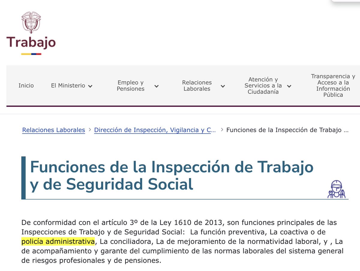 DMarxelo's tweet photo. Ni Abelardo ni su ministra de Trabajo @nlopezfuentes saben dónde están parados, o peor: están completamente arrodillados ante la burguesía precarizadora.

Dice el presidente que el MinTrabajo "no debe ser una policía", pero ni siquiera se han tomado la molestia de leer la web de su propio ministerio ni el Art. 3 de la Ley 1610 de 2013, que consagra expresamente su función coactiva o de POLICÍA ADMINISTRATIVA.   

Quitarle los dientes a la inspección laboral no es "prevenir errores", es otorgar impunidad patronal para que pisoteen la dignidad de los trabajadores sin sanción alguna. 

#DerechosLaborales #TrabajoDigno