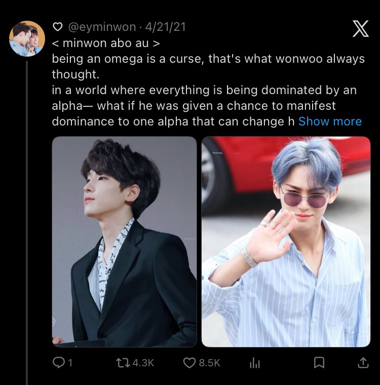 writesformw's tweet photo. wrote these aus with full of inspiration and love towards minwon and that’s probably the reason why they’re extra special for me 💚💜 https://t.co/UlP3AbjkNa