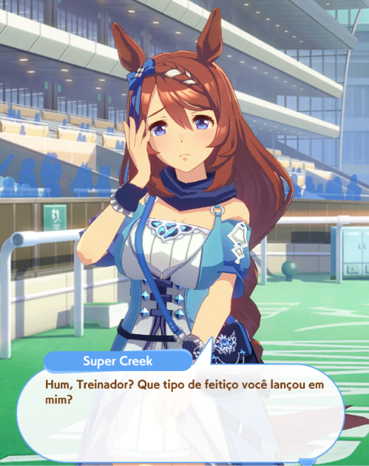Umacuriosidades's tweet photo. Outro caso desses é a Creek vencendo a Satsuki Sho e a Derby, nem ela entende como diabos ela venceu a corrida e acha que o Treinador fez alguma coisa especial pra isso ter acontecido https://t.co/RRsMIAK21n