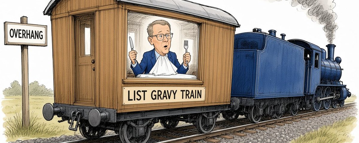 An Overhang Ends The List Gravy Train