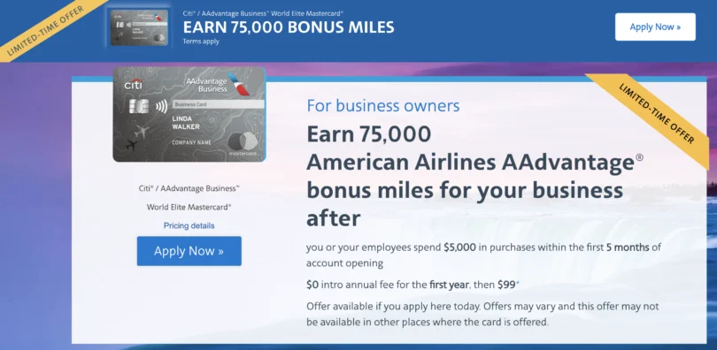 USCCStrategy's tweet photo. #Citi #AAdvantage Business 75,000 American Airlines Miles Signup Bonus Offer
https://t.co/TaG2sxHIZq https://t.co/I8meQDdzCK