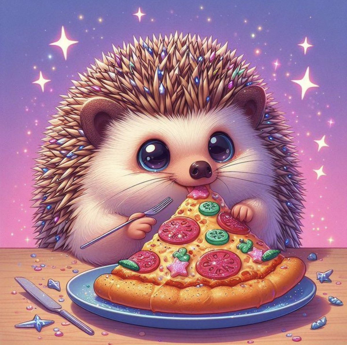 ChoggyHedgehog's tweet photo. 🦔🍕 CHOGGY’S FIRST PIZZA PARTY!

👑 Favorite food: PIZZA
😴 Favorite hobby: NAPPING
🏃 Running speed: ALMOST ZERO
💛 Biggest talent: EATING!

CHOGGY doesn’t chase the moon…

He’s too busy chasing his next slice! 😂🍕

🍕 Pizza or 🍩 Donuts?

What should CHOGGY eat next? 👇 https://t.co/DIiq4GtMRu