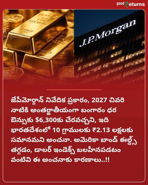 GoodreturnsTe's tweet photo. బంగారం ధర రూ. 2 లక్షలకు చేరక ముందే అలర్ట్ అవ్వండి.. పసిడి ప్రియులకు కీలక సూచన చేస్తున్న జేపీ మోర్గాన్..!!
More Details: https://t.co/4L08WJ99LG

#JPMorgan #Gold #GoldPrice #GoldPriceToday #GoldPriceWatch #Goodreturnstelugu https://t.co/kHWXs2pfrs