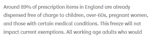 maxtempers's tweet photo. I had to pay for a prescription recently, and the guy at the counter seemed inconvenienced, almost annoyed, that I wasn’t ticking an exemption box and was making him pull out a dusty card machine instead. Worth remembering that only *one in ten* prescriptions are ever paid for. https://t.co/OuaLLebNIE