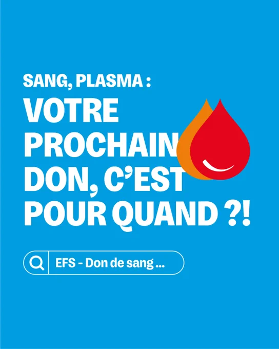 Image from Établissement français du sang (@EFS_dondesang)