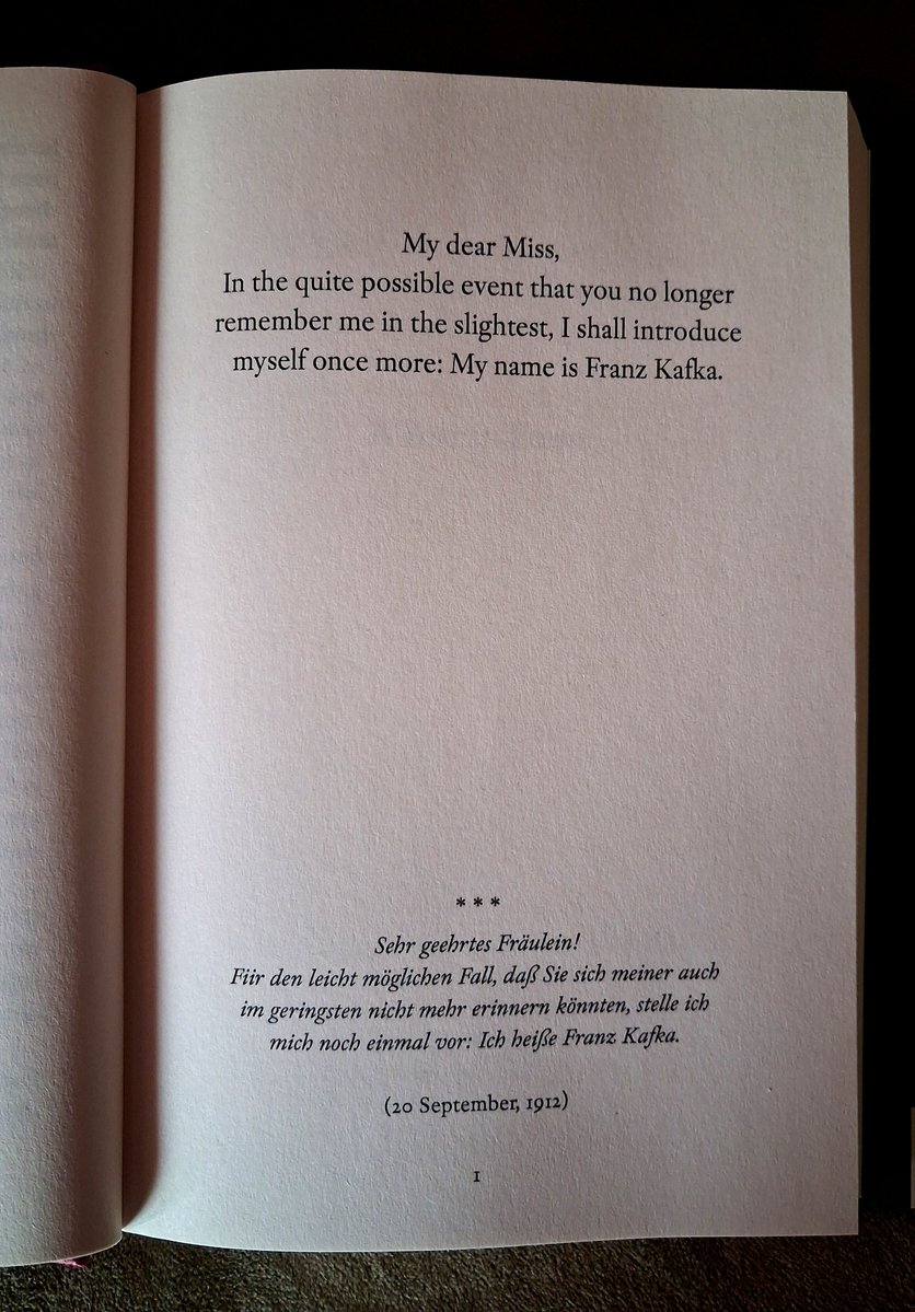 AmschelKavka's tweet photo. My dear Miss,
In the quite possible event that you no longer remember me in the slightest, I shall introduce myself once more: My name is Franz Kafka.

Franz Kafka, 1912. https://t.co/C63Y2WLUVx
