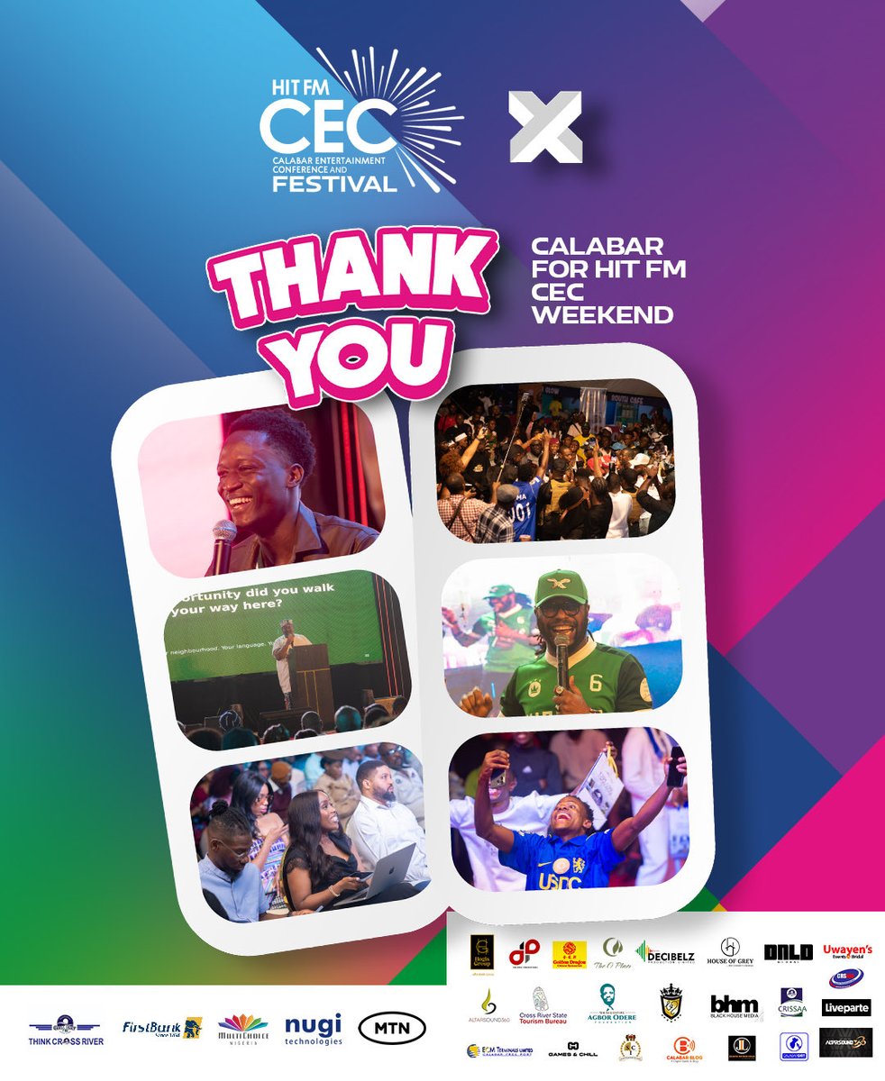 HitFMCalabar's tweet photo. It's a WRAP! And what a weekend it was! 🔥

THANK YOU CALABAR!🥳🎉

Thank you for showing up, showing out, and proving why Calabar is the entertainment capital!

From the Conference to the Festival stage you brought the energy, the love, and the X Factor! https://t.co/FC0X1FTOvs