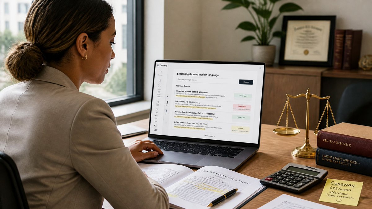 AiToolsObserver's tweet photo. Small firm budget, big research needs. We compare Descrybe, Midpage, Cases, and CaseSearch on pricing, coverage, and citation checks to help you pick the right AI legal research stack for 2026.

 Full breakdown below ↓ https://t.co/XUIi88Z1z2