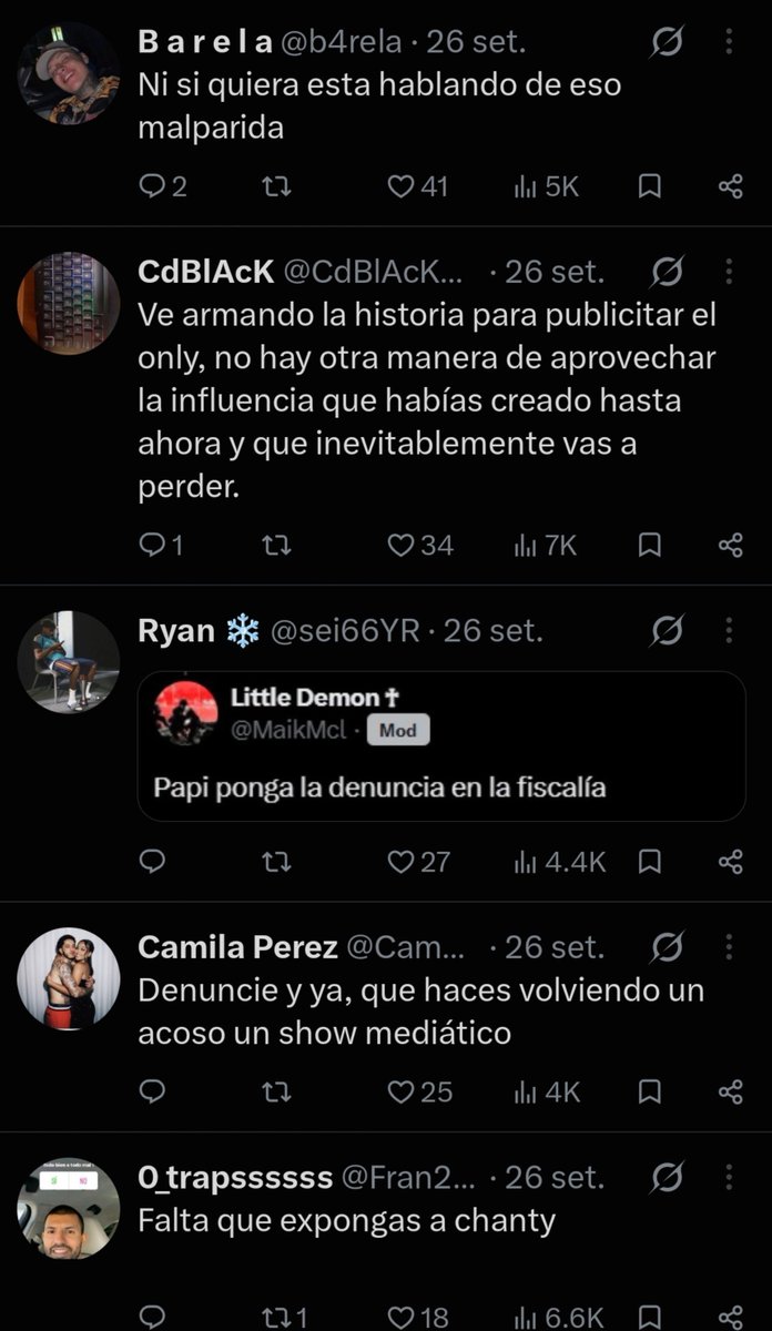 nosoypsicoo's tweet photo. @ander5425 @HispaBase @WestCOL Estos tambien son los seguidores de Westcol diciendole a Fernandaval que era una mentirosa https://t.co/131yey2ShC