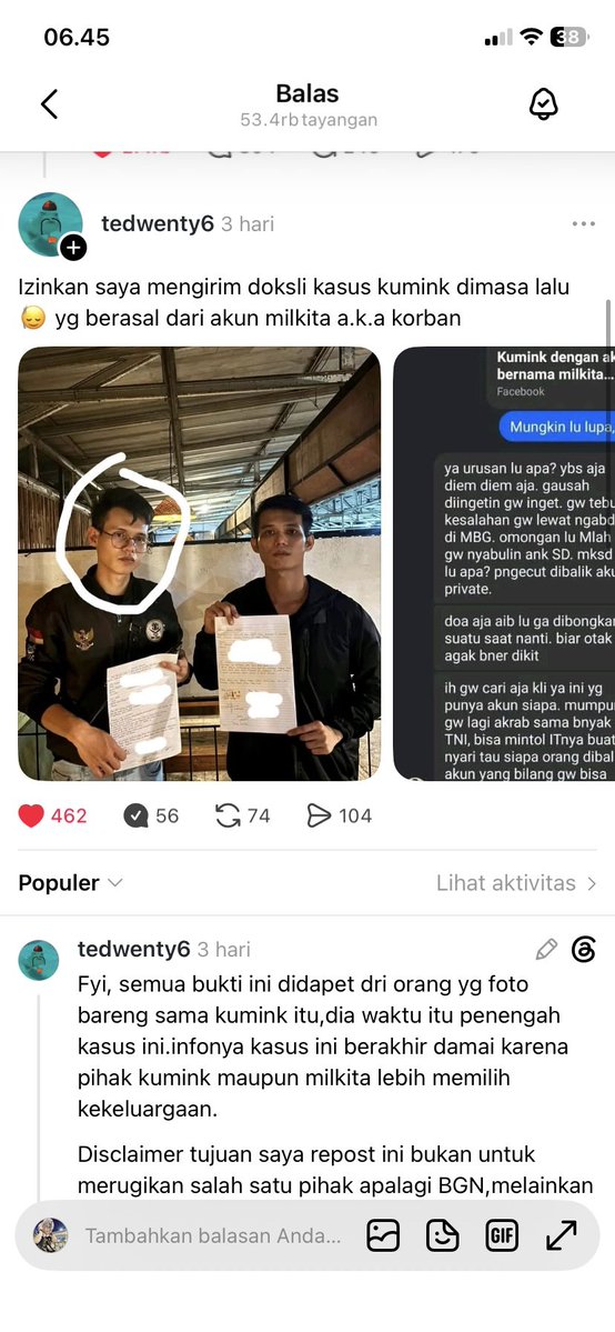 menuembegejelek's tweet photo. "Memang chep kumink kumink itu beneran pedo Min? Kok bisa dapet jabatan strategis di BGN?"

Ya, benar. Dia adalah pelaku pelecehan seksual terhadap ANAK DI BAWAH UMUR dan kami MENUNTUT BGN untuk memecatnya! 🫵🏻

Berikut bukti-bukti terlampir. Tambahannya ada di kolom komentar. https://t.co/2tLPPWIRgM
