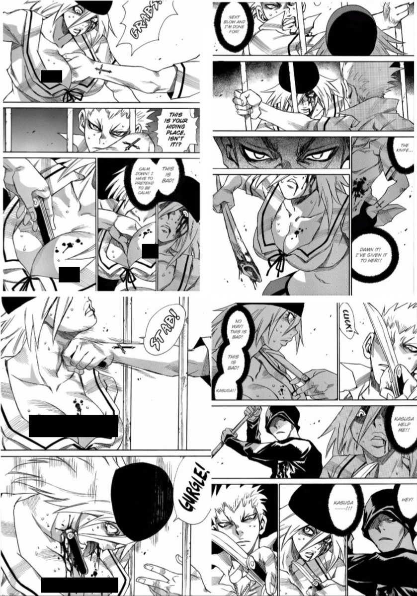 GokuDRyuzaki's tweet photo. Cradle Of Monsters Ch. 29
Kasuga &amp; the 2 delinquent girls (one who was betrayed by Serizawa) ambushed &amp; attacks Serizawa

Apparently the one betrayed by Serizawa hid a switchblade in her chest &amp; gets stabbed in throat to which Kasuga let &amp; Serizawa falls to his doom by Kasuga https://t.co/JuF0NGGwmI