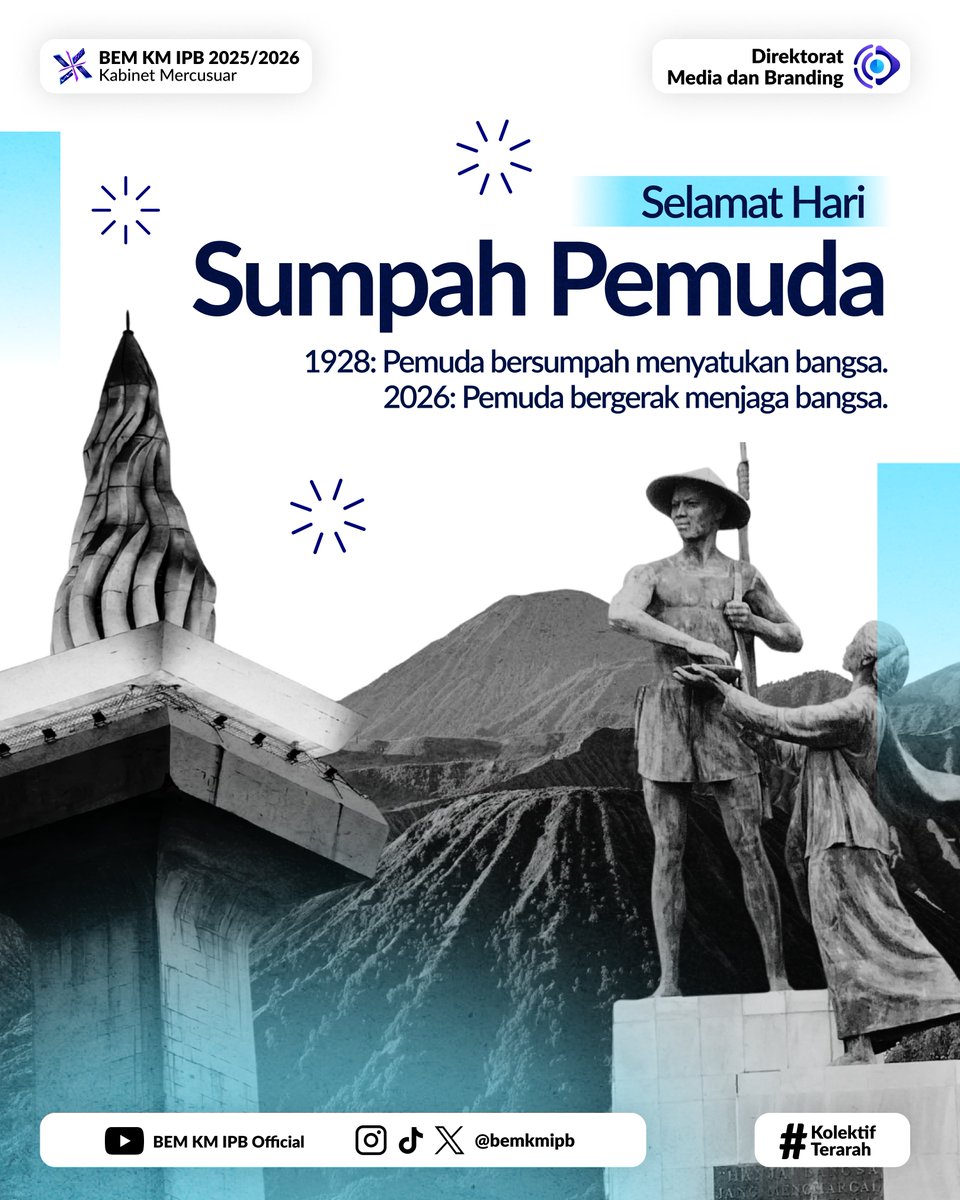 bemkmipb's tweet photo. πππππππ ππππ ππππππ πππππππ£
Hari ini, para pemuda bersatu untuk menyatukan bangsa. Tapi di tahun ini, para pemuda bersatu demi menjaga bangsa tetap utuh dan hadir membela hak-hak rakyat meski bergerak dari sudut-sudut yang berbeda.
#INDONESIASADAR https://t.co/kuAN3yr8II