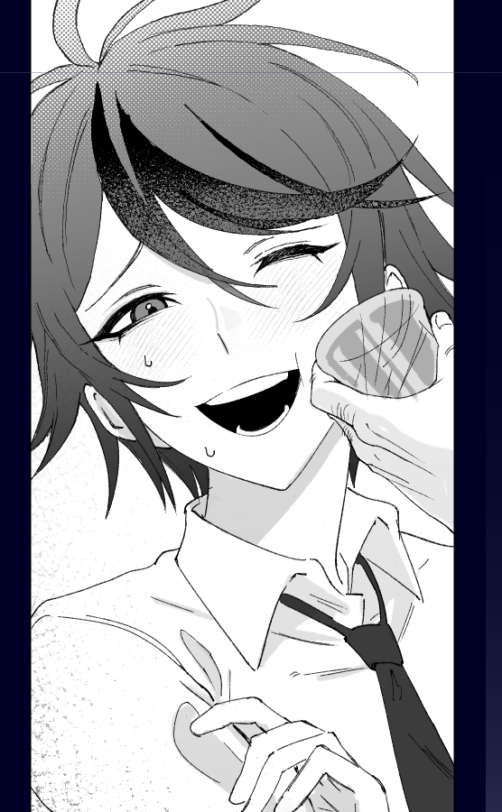 99hbdd's tweet photo. this is like the most i've ever drawn him smiling https://t.co/VwLGPeyku8
