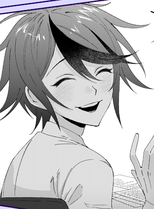 99hbdd's tweet photo. this is like the most i've ever drawn him smiling https://t.co/VwLGPeyku8