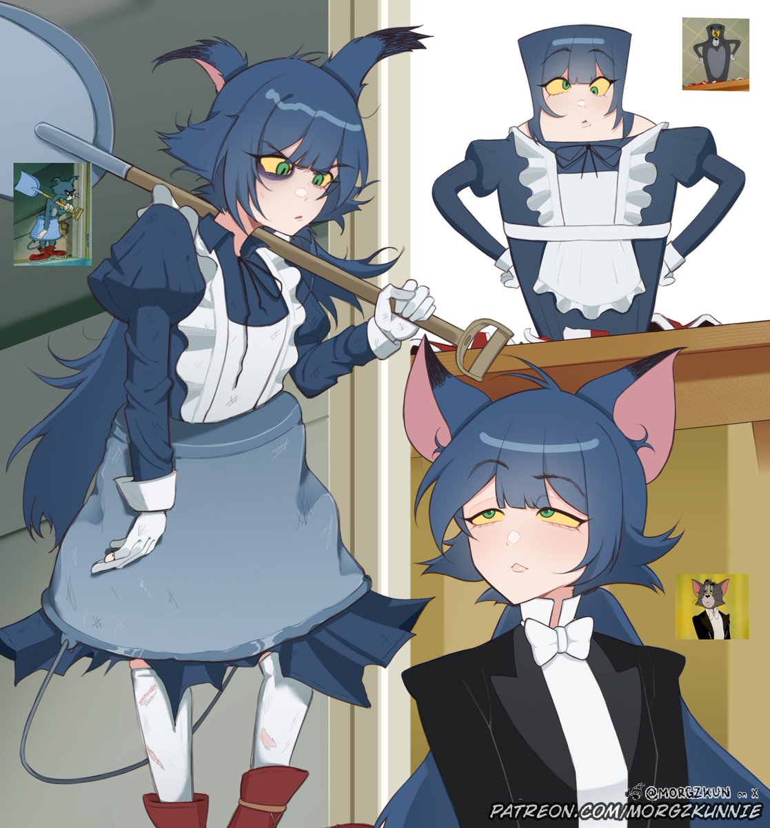 morgzkun's tweet photo. Tomsine the cat, All four pages!
(Tom and Jerry: the anime girls) https://t.co/p8MRd7NXnk
