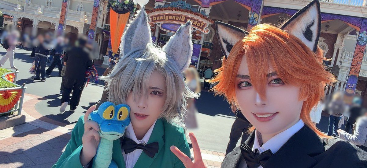 kakunoshinocchi's tweet photo. インパ！🦊🐱🏰
#Dハロ仮装2026 https://t.co/eAOXZakYtc
