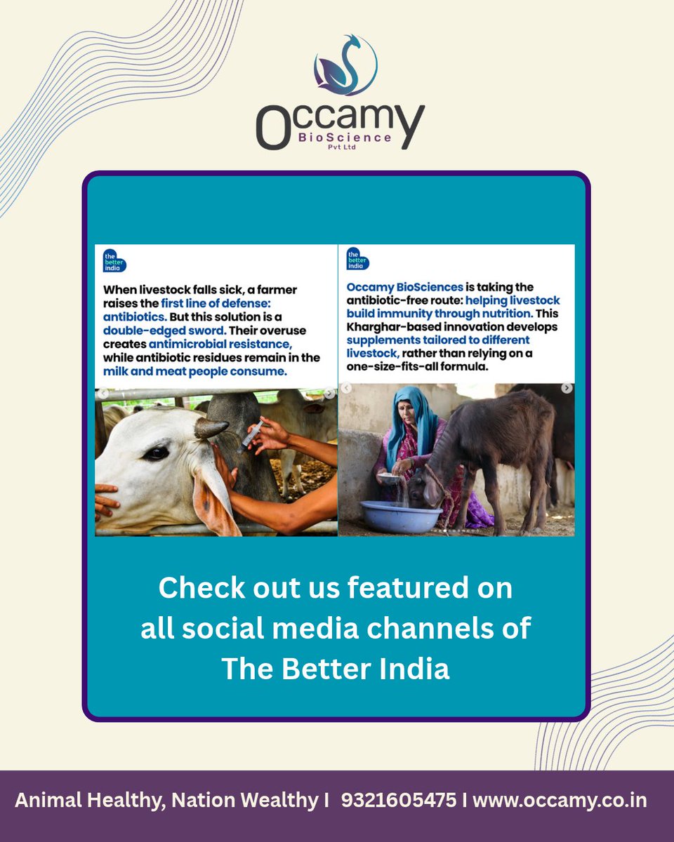 occamy_nutra's tweet photo. Occamy’s #innovation reaches wider #platforms!
Featured on @NITIAayog  Frontier Tech Repository and @thebetterindia  main Instagram page, highlighting our work.
Grateful to @wep_community and @annaroy9 ma’am for connecting us with this #opportunity! https://t.co/qN2MW5HKms