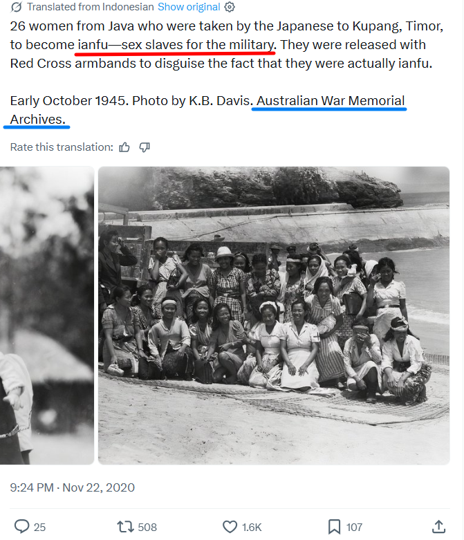 aqua52043525's tweet photo. The biggest problem with these Japanese idiots is that they think Japanese military sexual slavery (“comfort women”) only affected Korea.
Why haven’t you learned how to use AI? You’re the one who should be bringing evidence instead of just your words or those stupid flyers.
Many were underage.(9 y/o, 11y/o....) 
Enjoy your ignorance.