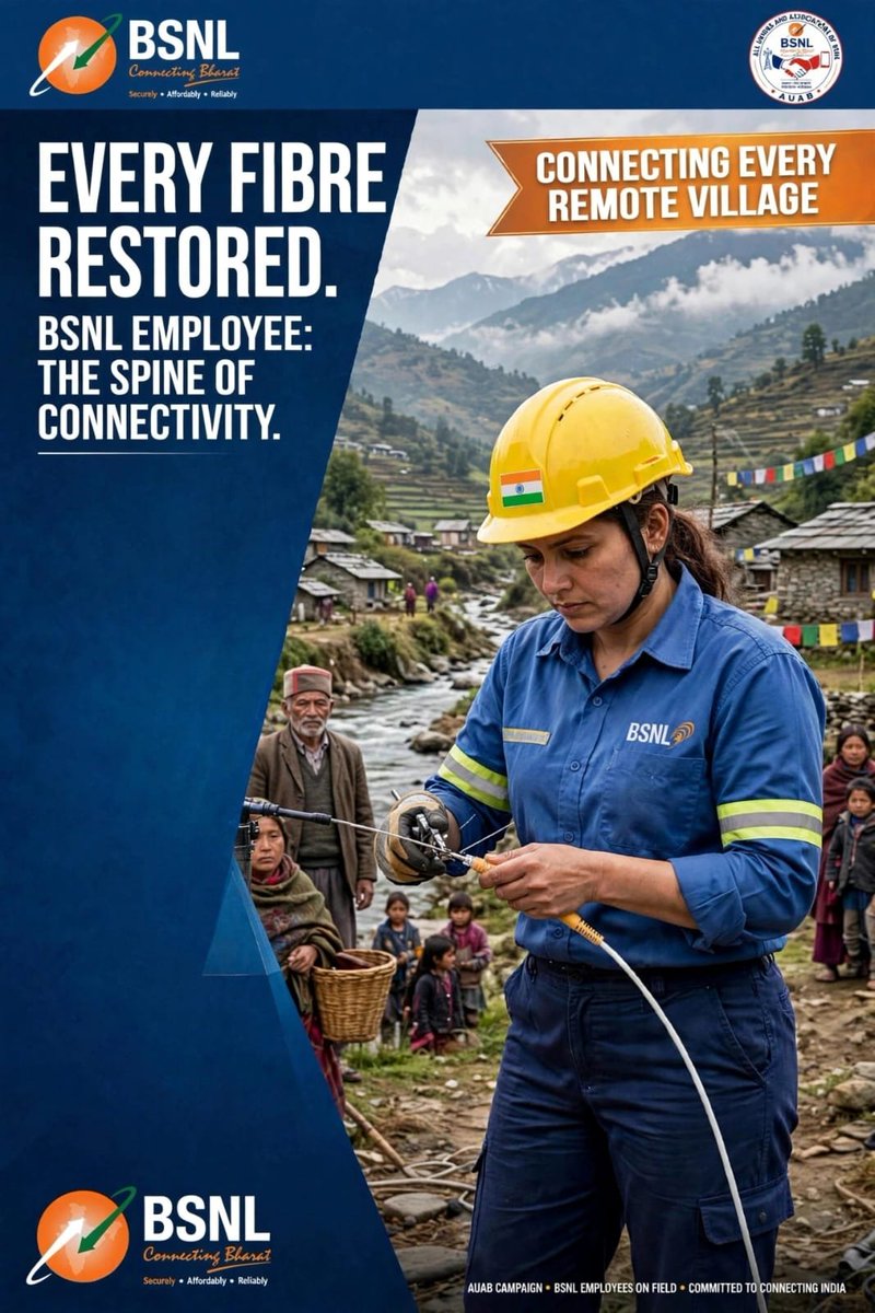 Pritigu08358241's tweet photo. From severe floods and tsunamis to the COVID-19 pandemic, BSNL employees have always stood on the frontlines to keep India connected when all else fails. True national service in action! 🇮🇳📡
@narendramodi @JM_Scindia 
#Remove_Affordability_Clause
#3rdPRC_BSNL
@DoT_India https://t.co/UqNLbjiYVb