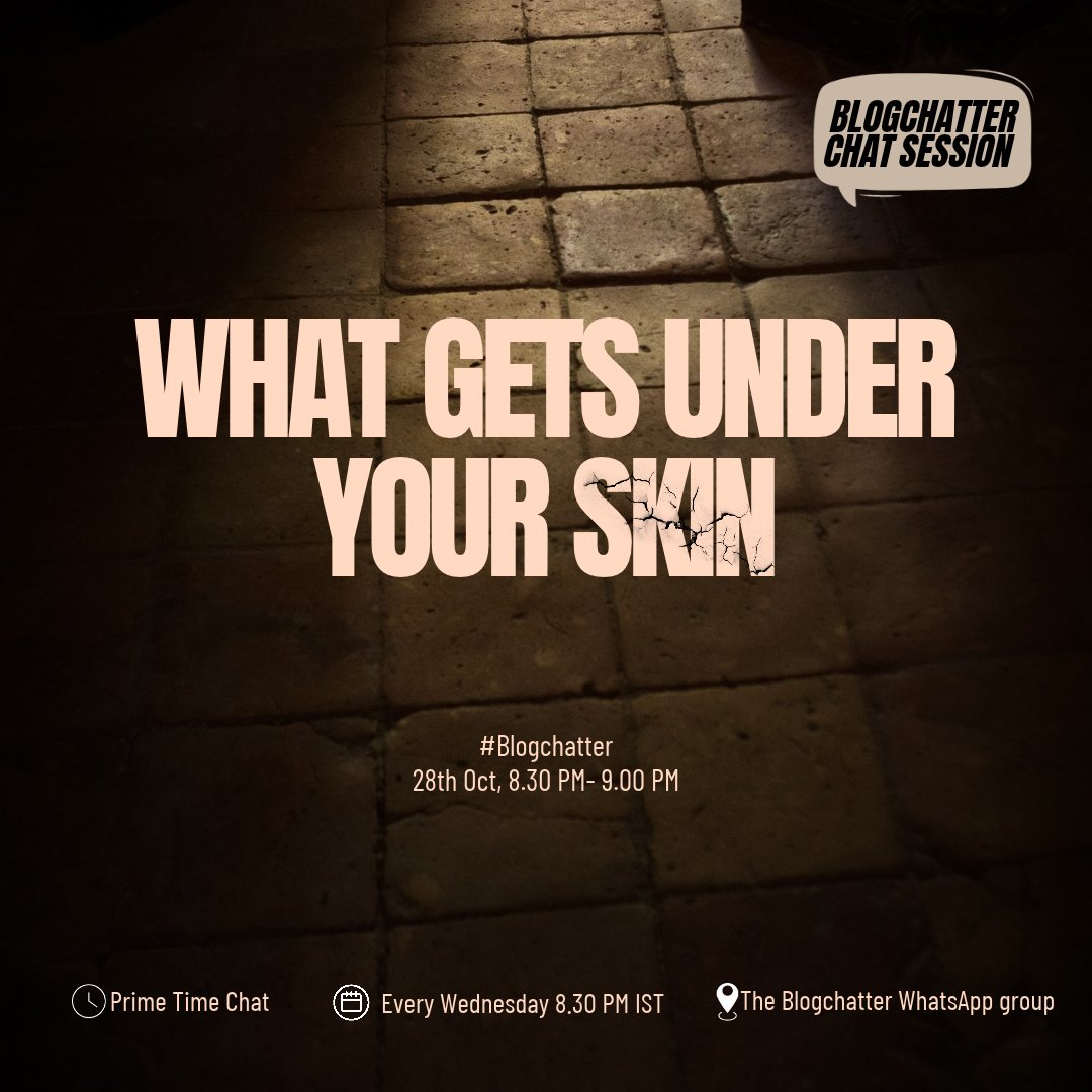 blogchatter's tweet photo. Some fears make us laugh later. Some stay with us for years.

We’re talking about the things that get under our skin: creepy books, unsettling movies, irrational fears, childhood scares and everything in between.

Join us at 8:30 PM on our WhatsApp group

https://t.co/58bhBESjG3 https://t.co/NQviiiwumU