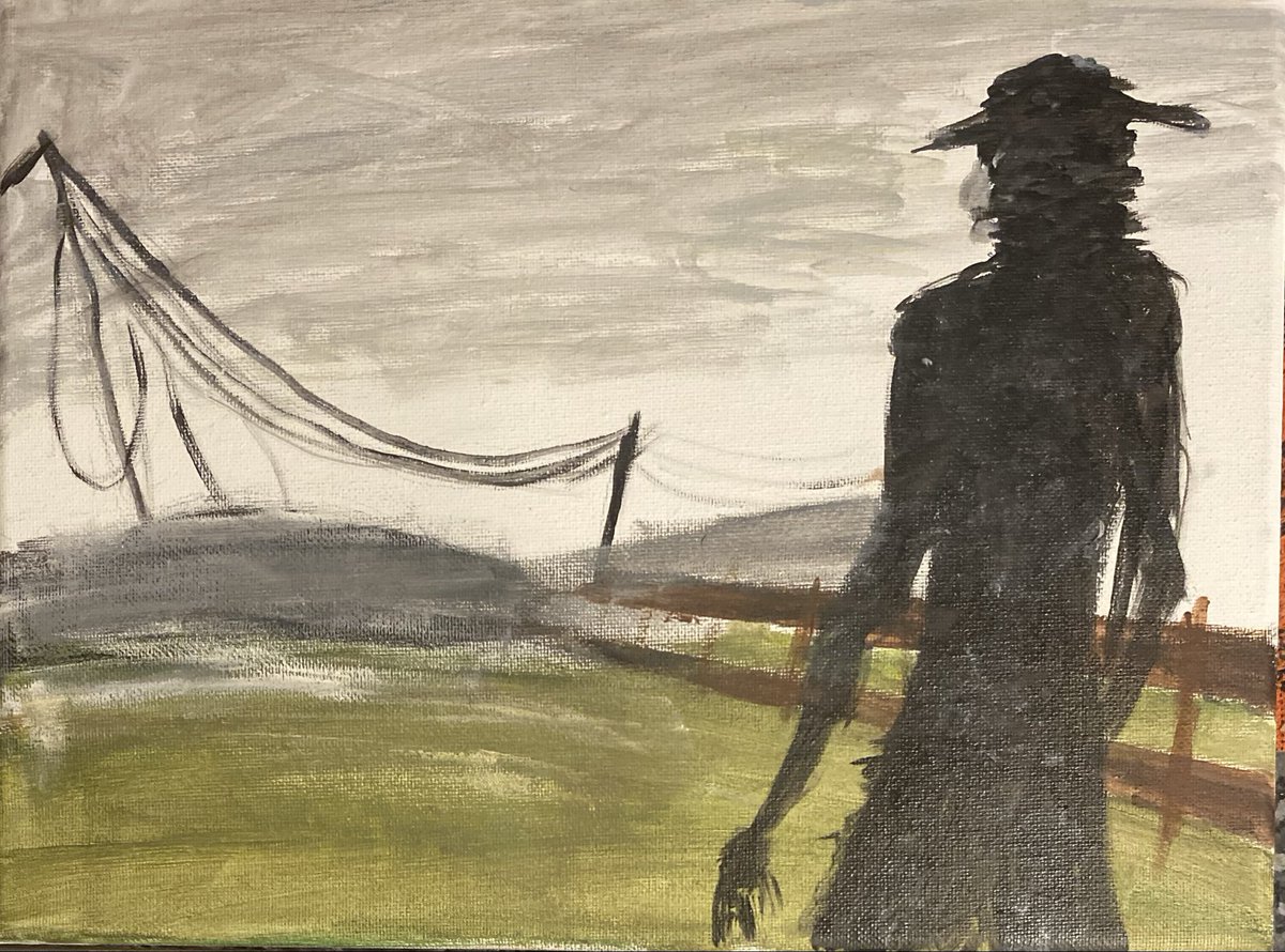 still_herejk's tweet photo. I made another walten file’s painting of my favorite shot in the series i really like rosemary’s sheep form in this. https://t.co/up1afXJfqU