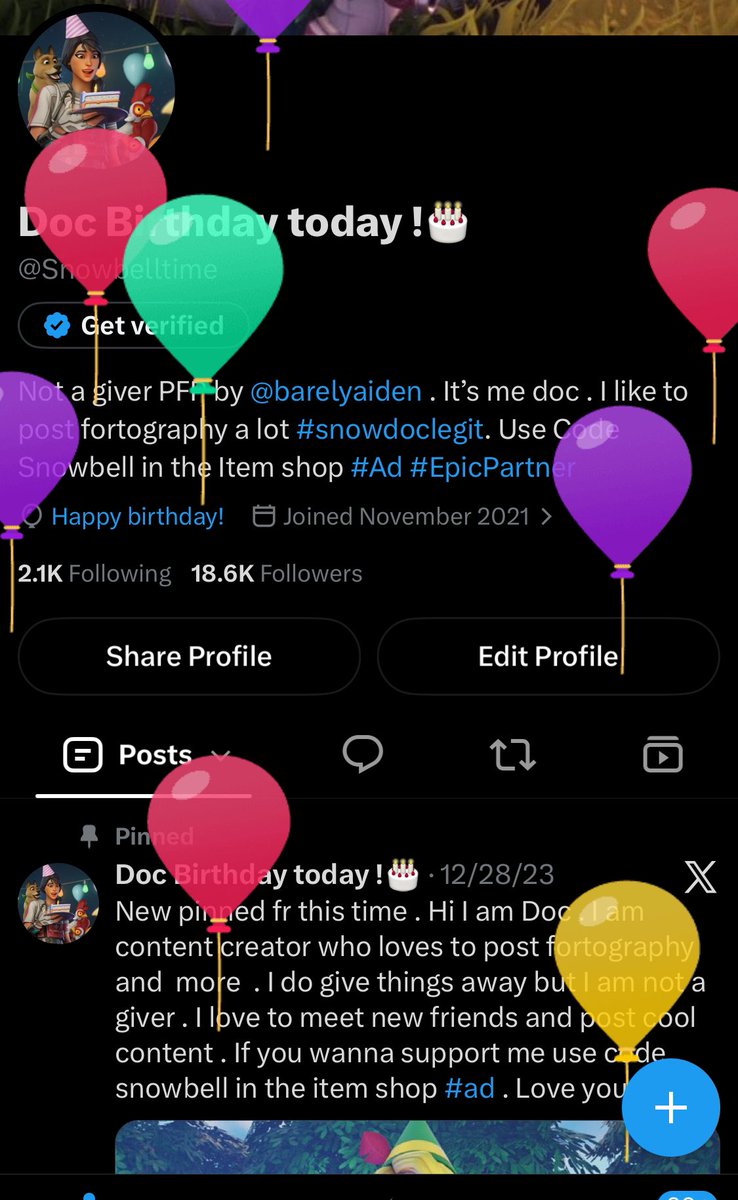Snowbelltime's tweet photo. Ballons ! 🎂🎈 https://t.co/CawkuTVIOL