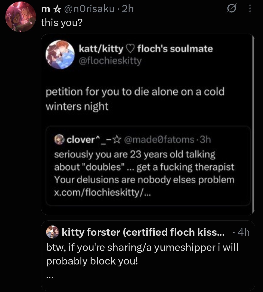 flochskitty's tweet photo. yes this is me. from a year ago. ive already been over this countless times, I actually do not know how many more apologies you want, or how much more you want me to change. i handled my emotions poorly and made poor choices. what else do you want me to say https://t.co/ev64S0c16U