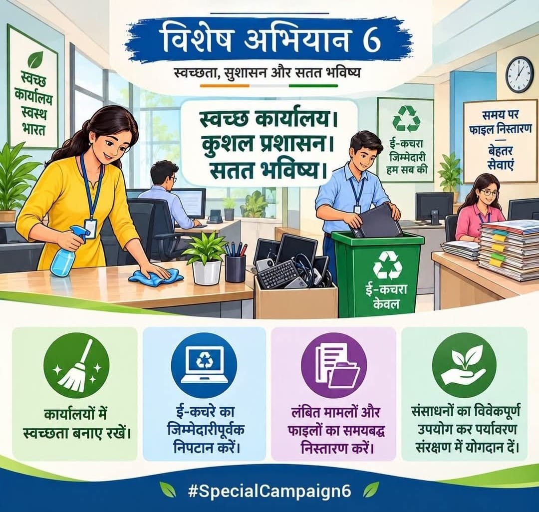 msmetcsitarganj's tweet photo. स्वच्छ कार्यालय – कुशल प्रशासन – सतत भविष्य।

#SpecialCampaign6 #विशेषअभियान60 #Swachhata #GoodGovernance #ईकचरा_प्रबंधन #OfficeCleanliness #SustainableFuture #EnvironmentProtection https://t.co/9Hi1bY5J6a