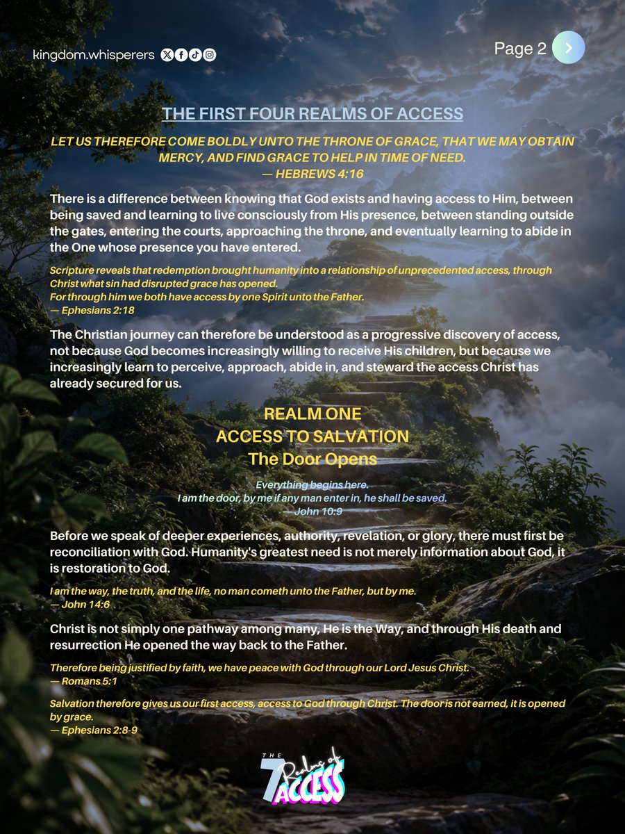 kwhisperers's tweet photo. THE SEVEN REALMS OF ACCESS
PART ONE
The First Four Realms of Access

Let us therefore come boldly unto the throne of grace, that we may obtain mercy, and find grace to help in time of need.
— Hebrews 4:16

Song: Minister GUC - Knowing You https://t.co/qkMklXDV4I