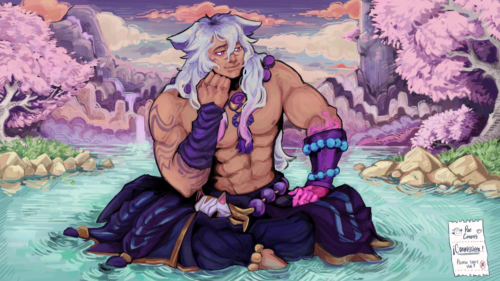 Pac on X: "Sett Commission 👀💪🌸 #digitalart #sett #LeagueOfLegendsArt" / X