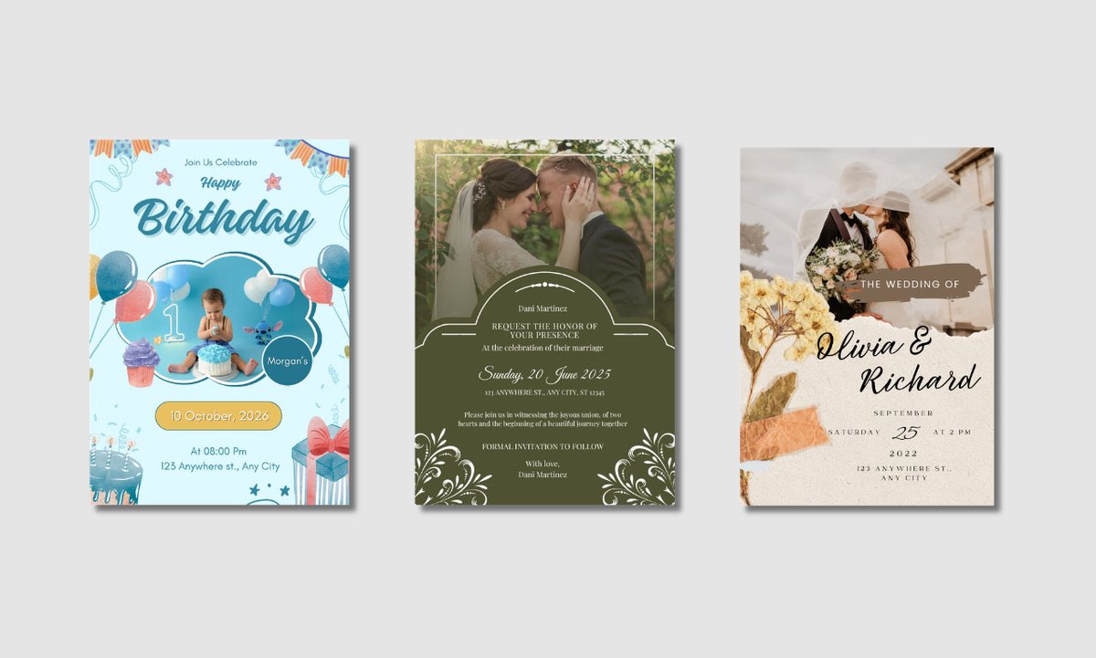 imHasithS's tweet photo. 💌 Make every special occasion memorable!

💍 Wedding invitations • 🎂 Birthday cards • 🎉 Party invites
✨ Greeting cards, postcards &amp; animated video invitations.
🎨 Custom designs made for your style!

💬 DM me to get started!
👉 Order on Fiverr: https://t.co/LlmJneqXTx https://t.co/spqNmsjk06