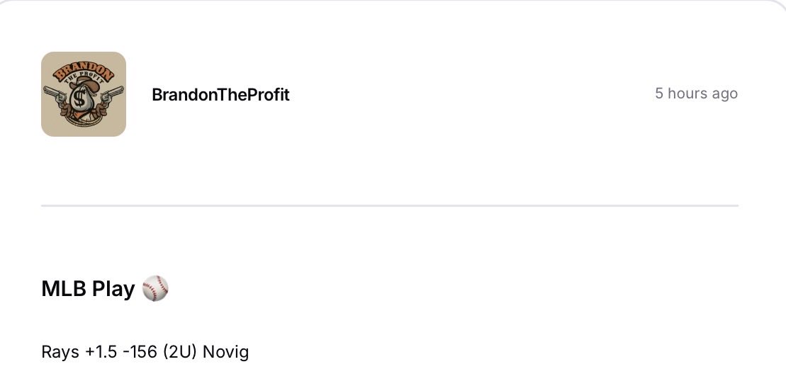 BrandonTheProf's tweet photo. WE STILL HAVEN’T LOST A WORLD SERIES BET IN OVER 2 YEARS 🤯 

Game 2: Rays +1.5 (1.5U)✅
Game 4: Rays +1.5 (2U)✅

Game 1: Blue Jays +1.5 (2U)✅
Game 3: Blue Jays +1.5 (2U)✅
Game 5: Blue Jays +1.5 (2U)✅
Game 7: Blue Jays +1.5 (3U)🚨✅

WHEN THERE’S A BIG GAME THERE’S ONLY ONE MAN YOU CALL 📞