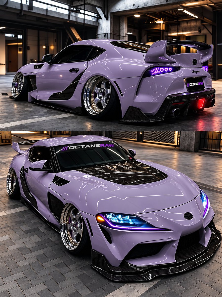 OctaneRaw's tweet photo. A90 Supra dialed in to the millimeter. 💜 https://t.co/ybjX1z9r1U