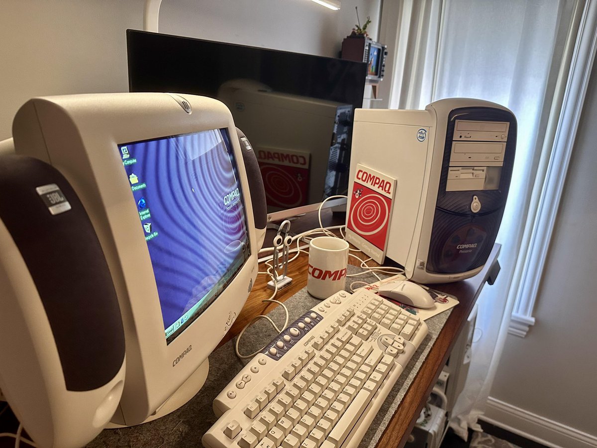 RetroRagnar's tweet photo. What was your first PC? My families was the Compaq Presario 5000T. It felt like the future, because it was for the time. Back in 2001 this was top of the line. I think my parents spent around $1-2K USD on it which was crazy expensive back then! https://t.co/U8cVsqJSiA