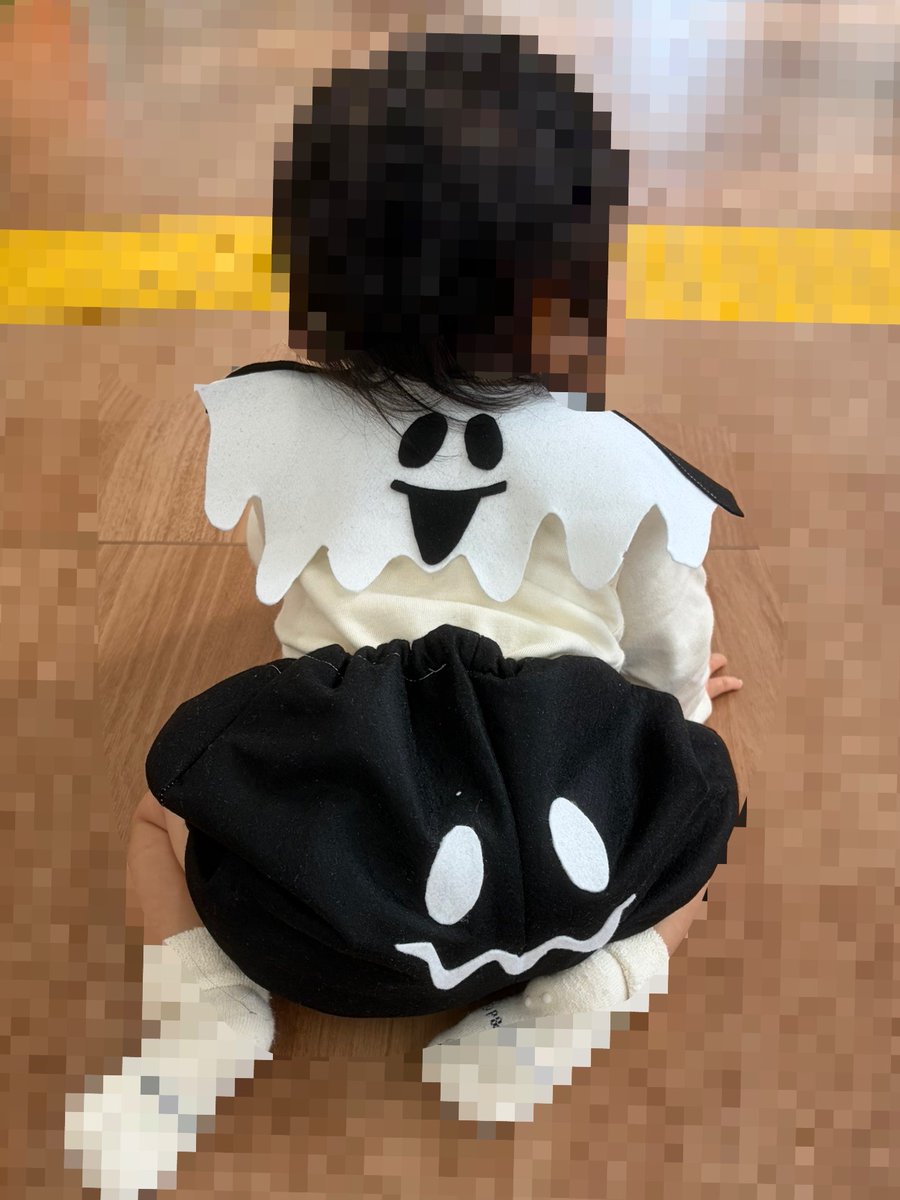 morokoshi_seven's tweet photo. ハロウィンイベント用に急遽作った衣装が可愛くて大満足👻スタイをリバーシブルにしたのがポイント👻 https://t.co/mlKpPthGJs