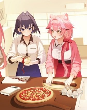 xis0o's tweet photo. PIZZATIME HOUSEWIVES IN TWO DAYS. IM GGONAN GO INSANE JSKD 😭😭😭😭😭😭 #holokitchen https://t.co/5qF45RG0zW