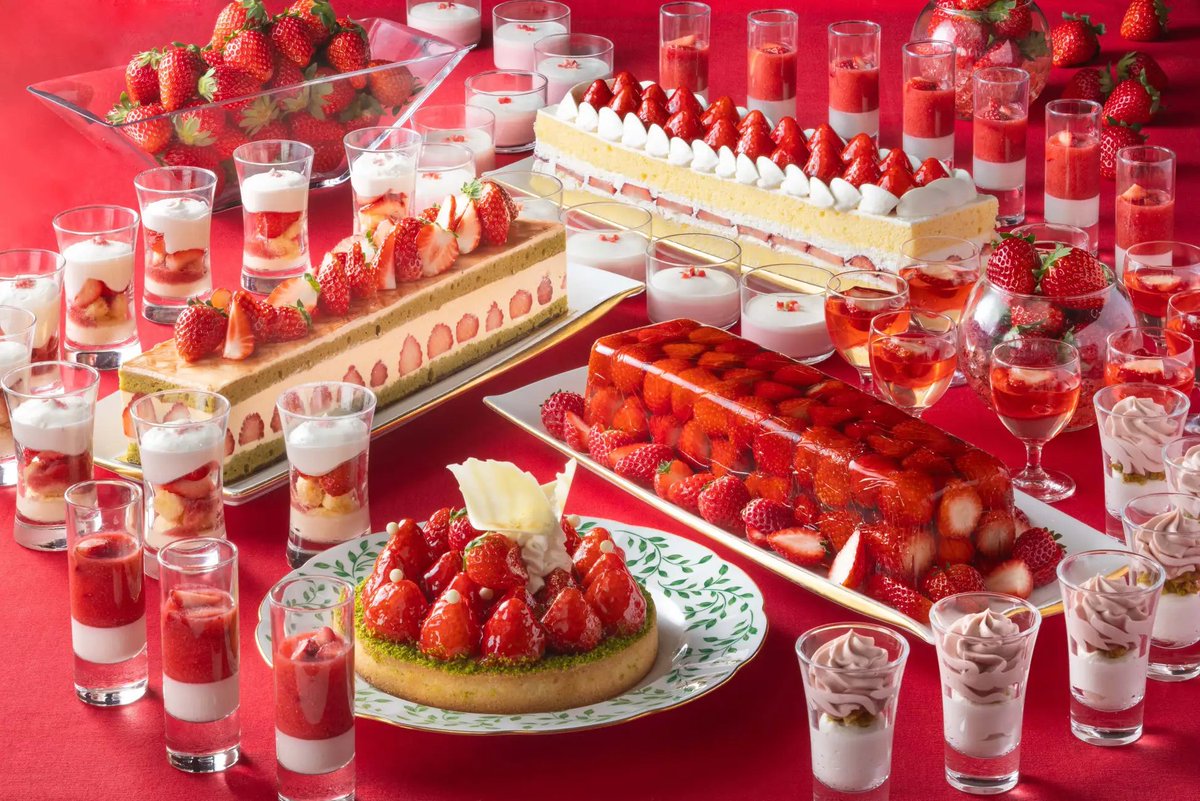 Hama_Seikatsu's tweet photo. ＼いちごスイーツ食べ放題🍓／

横浜ベイホテル東急【平日木曜限定】
「スィートジャーニー いちご」
2027年1月7日(木)～開催決定🎀

デザートブッフェは
時間無制限コースも登場✨
宿泊がセットになった特別プランも！

✅期間：2027年1月7日(木)～4月22日(木)
✅場所：オールデイダイニング2階 カフェトスカ
✅開催：平日 木曜日限定

詳細はこちら🔽
https://t.co/DCSGj4hbFF