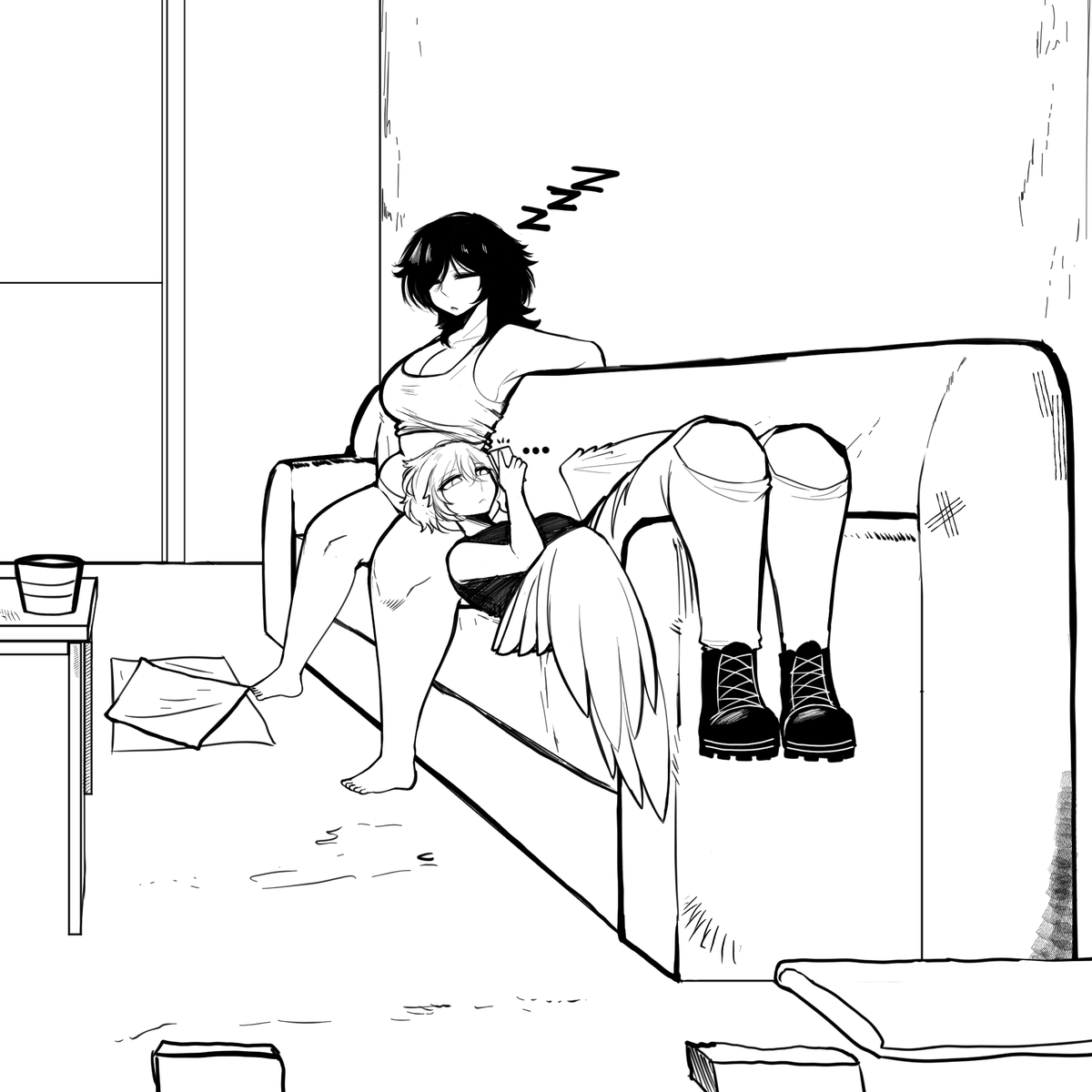 dogu_godu's tweet photo. She has been having a good time with her friend, but she isn’t taking (much of) a break from her mission. https://t.co/WjcYl2MVdH