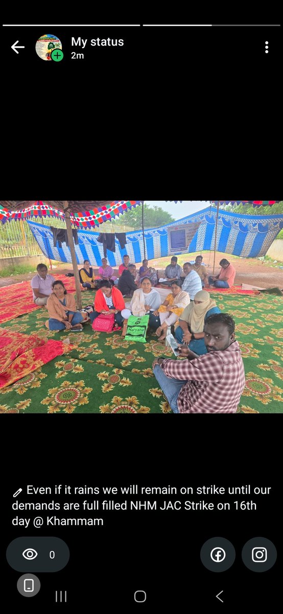 SKHaseena291514's tweet photo. NHM JAC Strike on 16 th day @khammam https://t.co/zx9Q9CR3kB