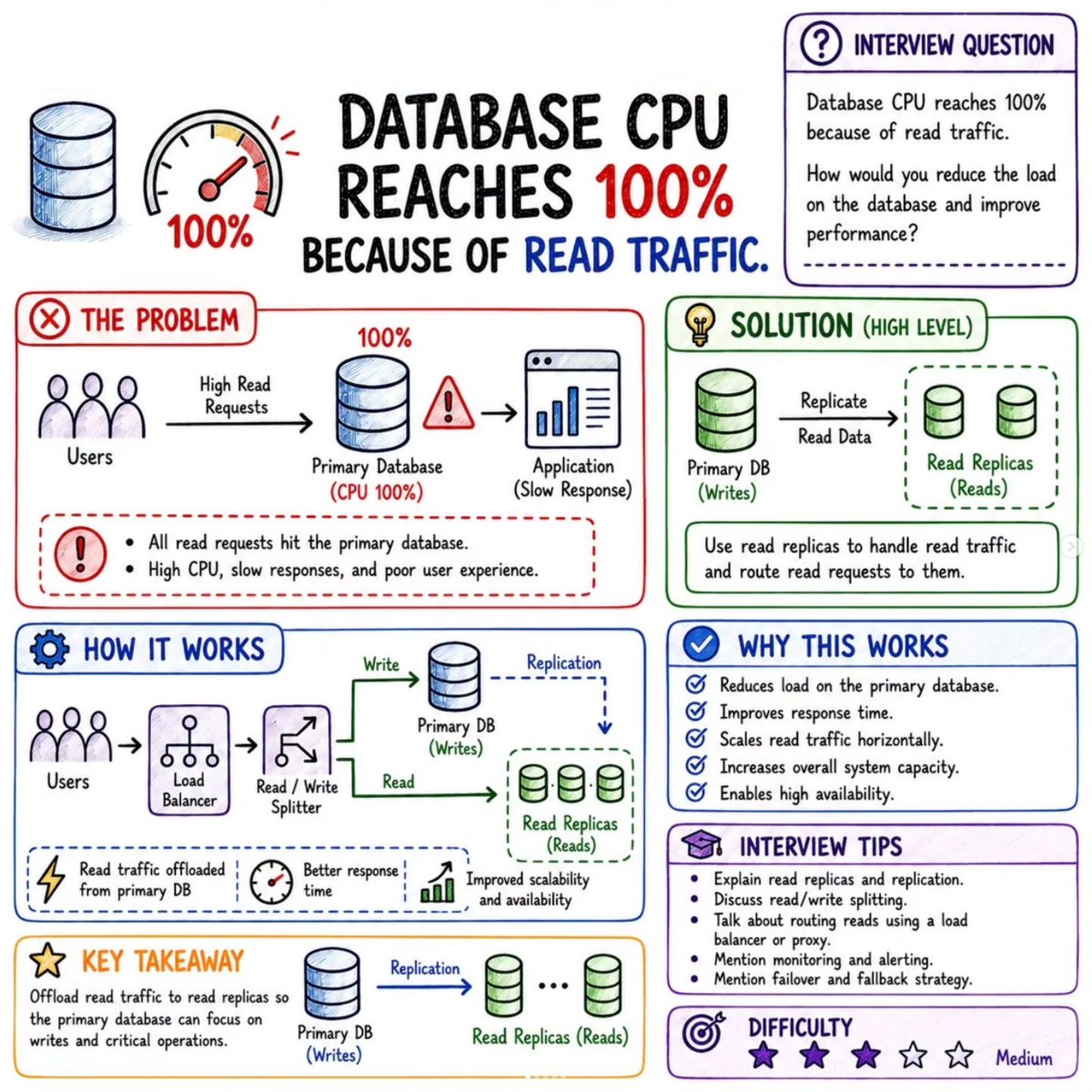 AIGuideHQ's tweet photo. Master system design database concept with this single post. #systemdesign #database #devops #developer #maang https://t.co/S55oxZnDWD